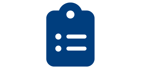 Dark blue clipboard flat icon