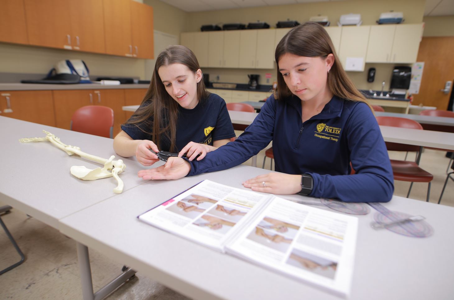 Two OTD students in classroom