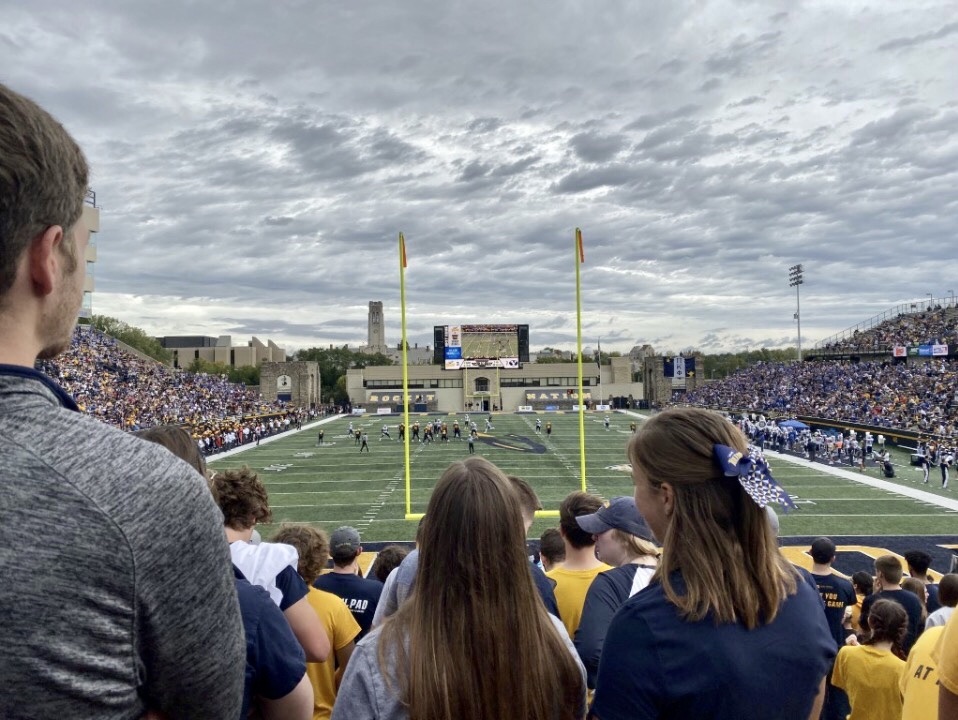 Students at a Toledo Rockets football game