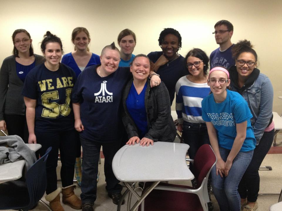 social work students wear blue