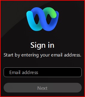 Webex Email Address