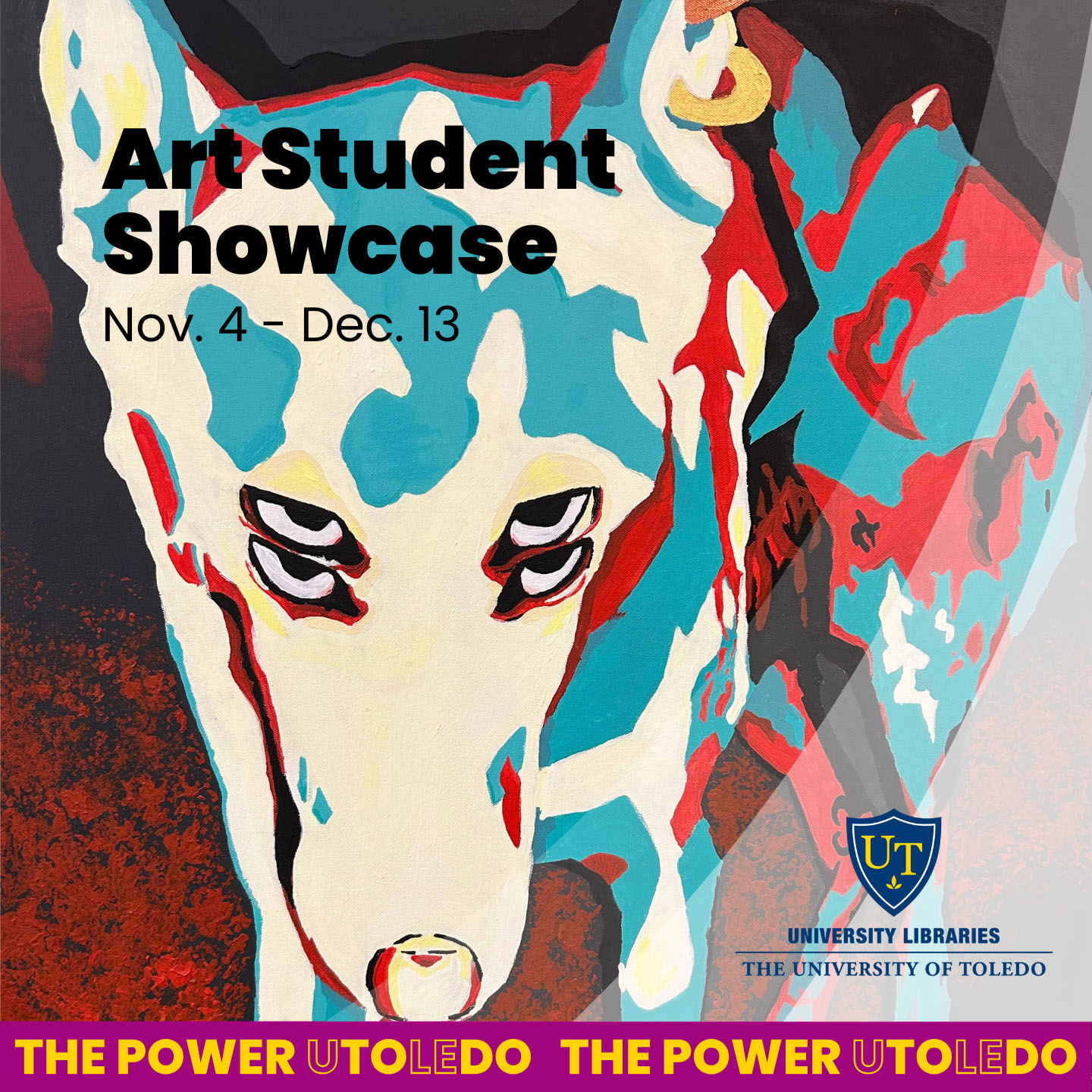 art student showcase exhibition 2024 poster