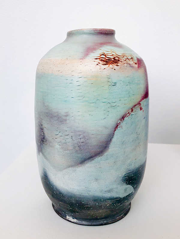 ceramic vase artwork on display