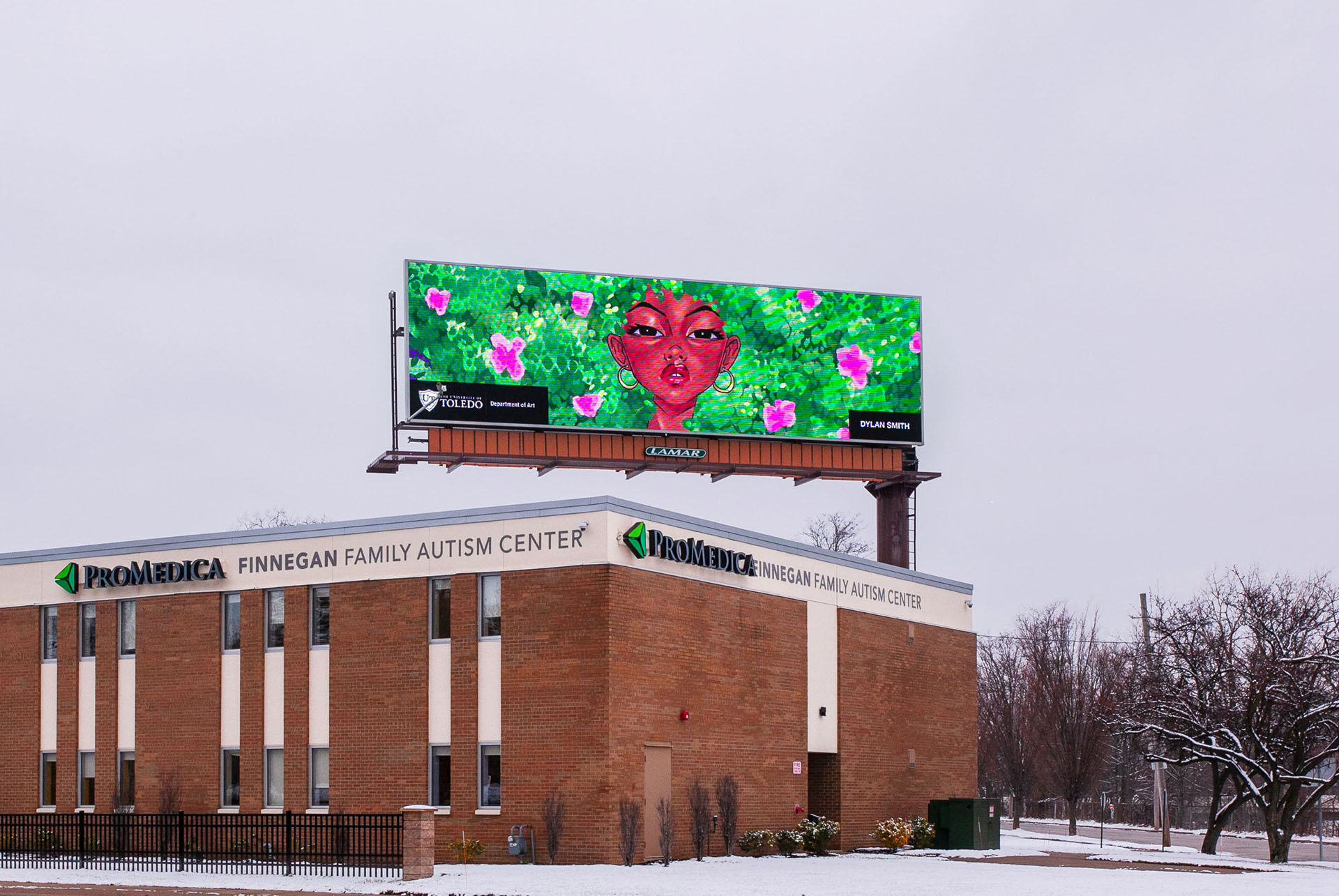 Image of a student billboard on display in 2023