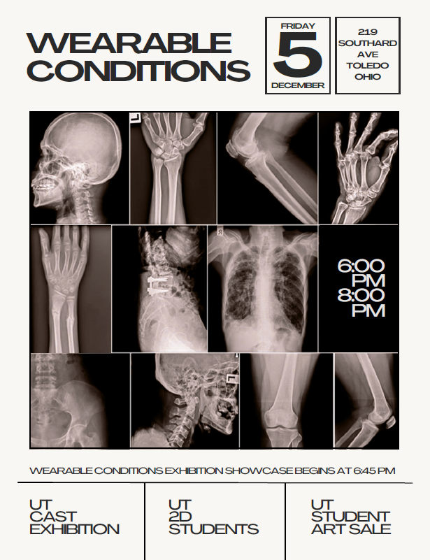 wearable conditions exhibition showcase flyer