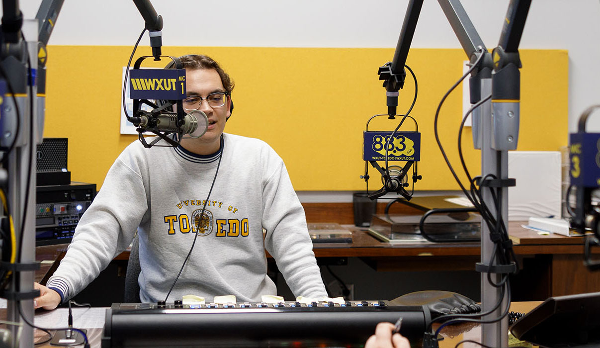 Student Tripp Floyd radio station