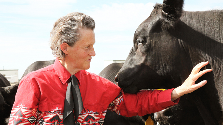 Temple Grandin with her horse