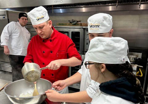 students in a kitchen
