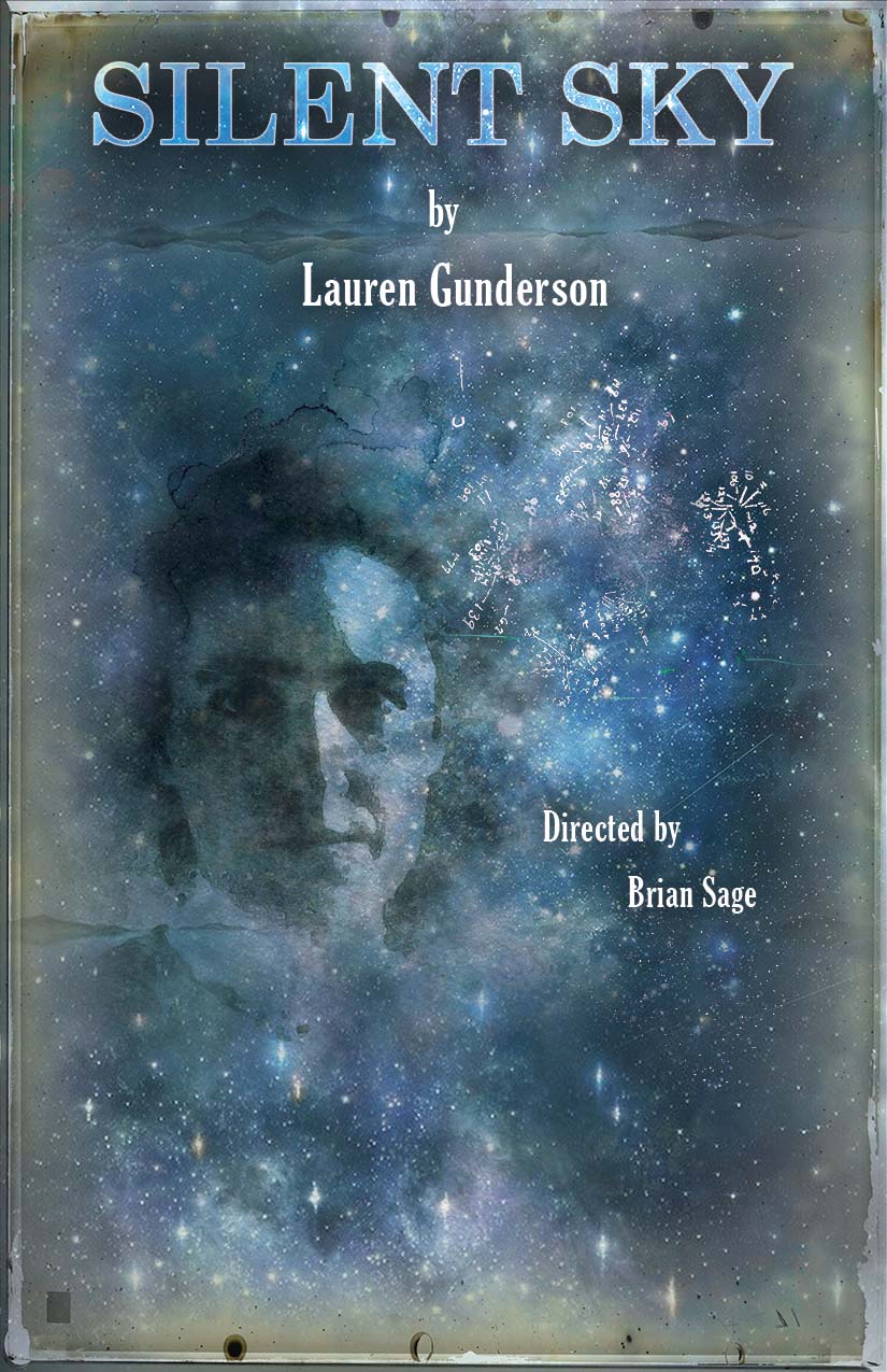 Image of Henrietta Leavitt overlayed with a star map
