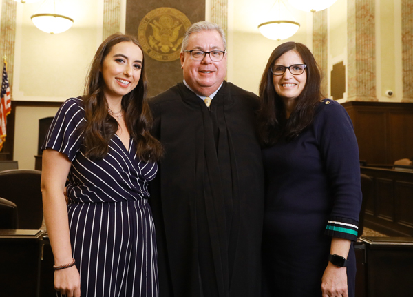 Toledo Law legacy family with Sarah 1L, Jim and Linda Knepp (class of '92)