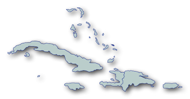 Map of Caribbean