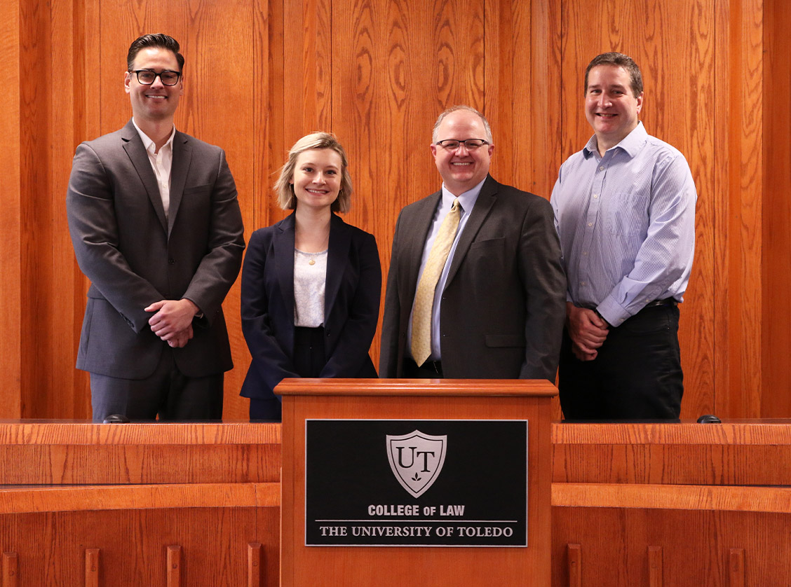 Professor Chris Bourell with students