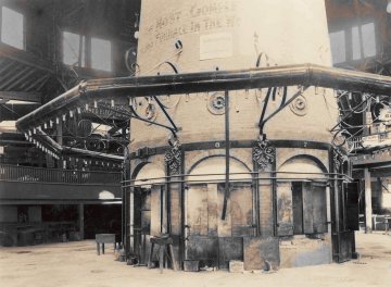 The glass furnace at the Columbian Exposition