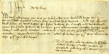 Luminaries Autographed letter from King Henry VII