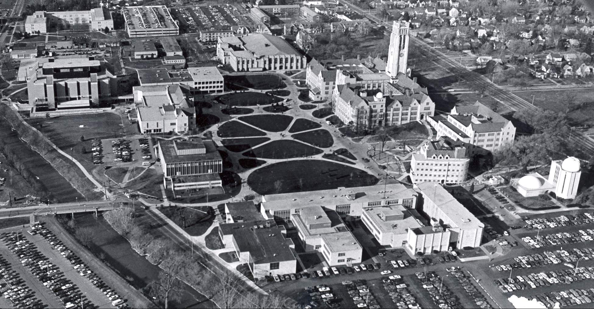 Aerial photo of UToledo campus