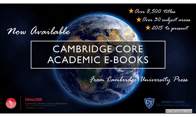 Check out Cambridge Core E-Books