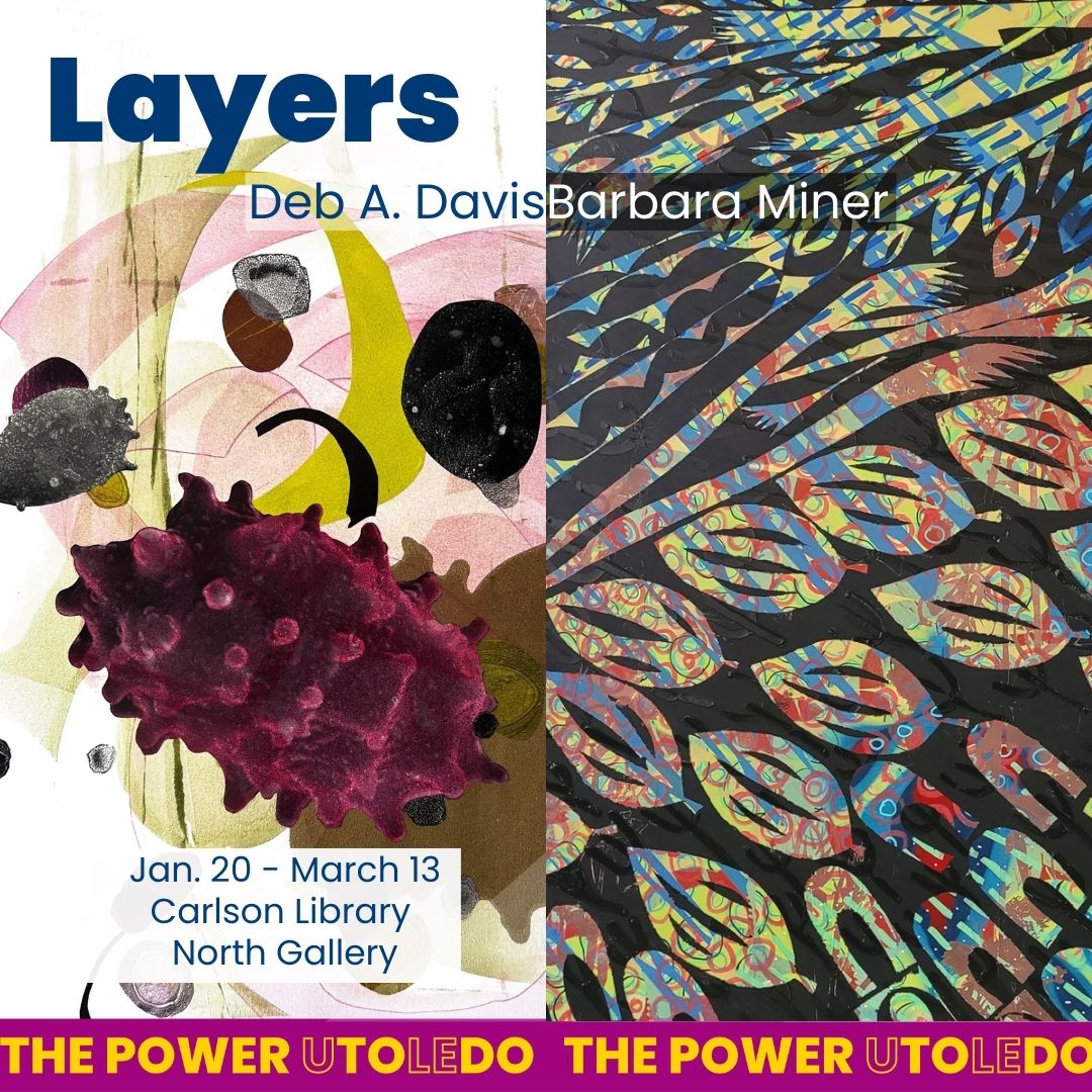 Layers by Deb Davis and Barbara Miner with sample of art in background