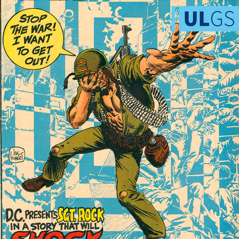 ULGS show with comic book cover of Sgt. Rock