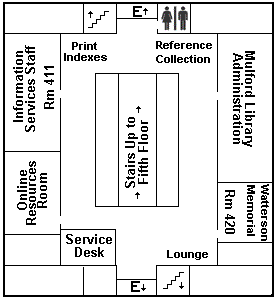 Mulford Library Fourth Floor Floorplan