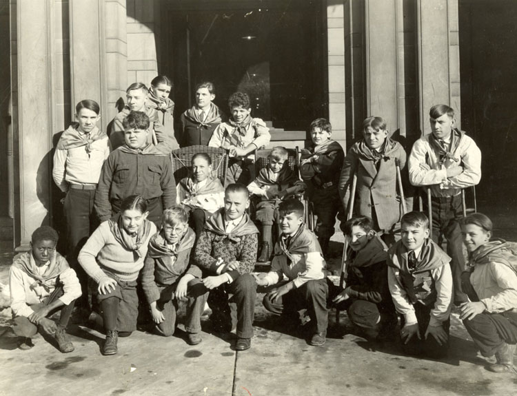 Boy scouts at the Toledo state Hospital