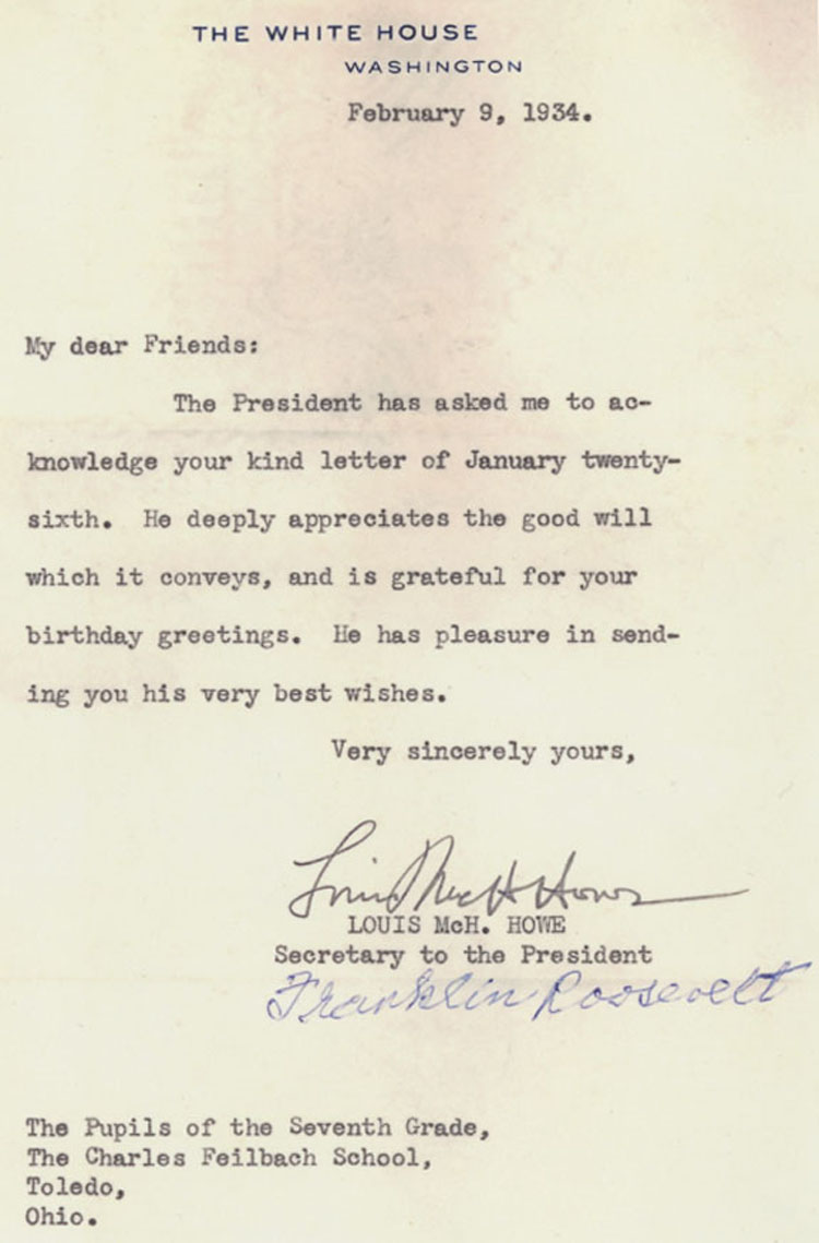 White House Letter White House Letter