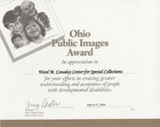 2009 Public Images Award Certificate