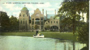 Toledo State Hospital, postcard.  On loan from the collection of Sharon Yaros