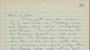 March 3, 1954 entry in Hugh Gallagher's personal diary.