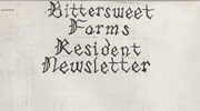 Newsletter covered designed by a resident of Bittersweet Farms.