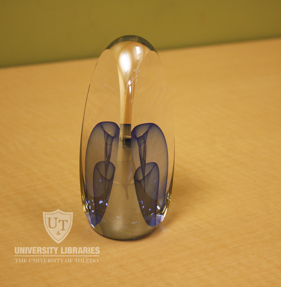 blue paperweight