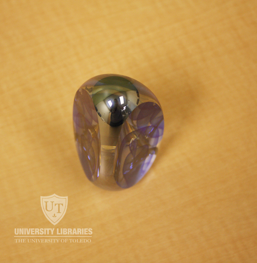 blue paperweight