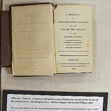 A Manual of Parliamentary Practice for the Use of the Senate of the United States