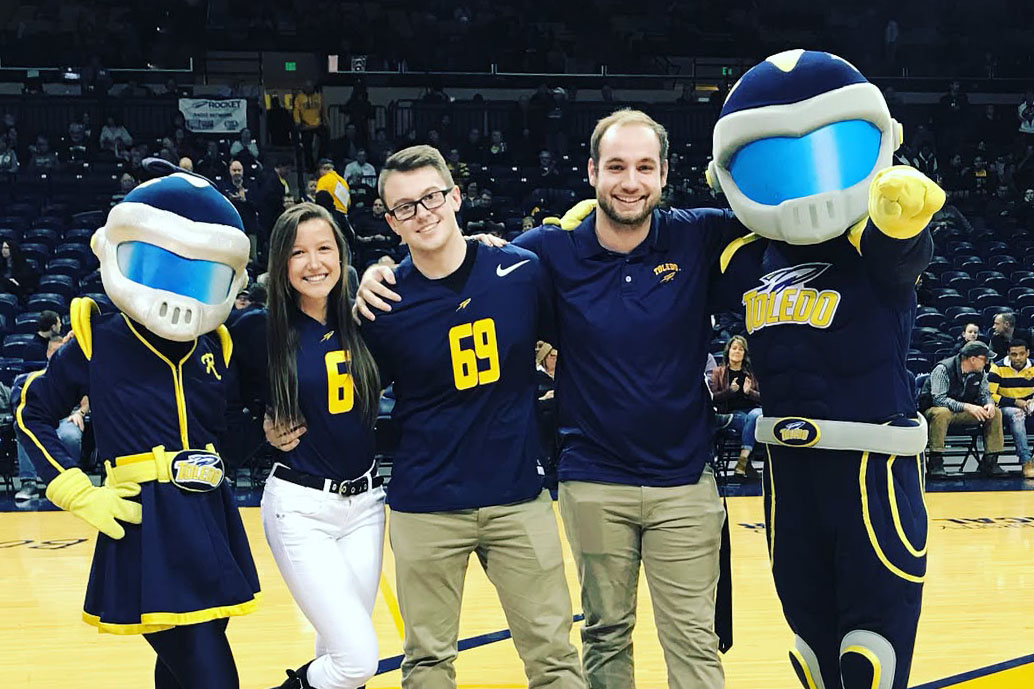 Brayton Conley, John Wierzbicki, Alex Appleget, Meghan Oberle, and Kayann Carlson as rocky and rocksy