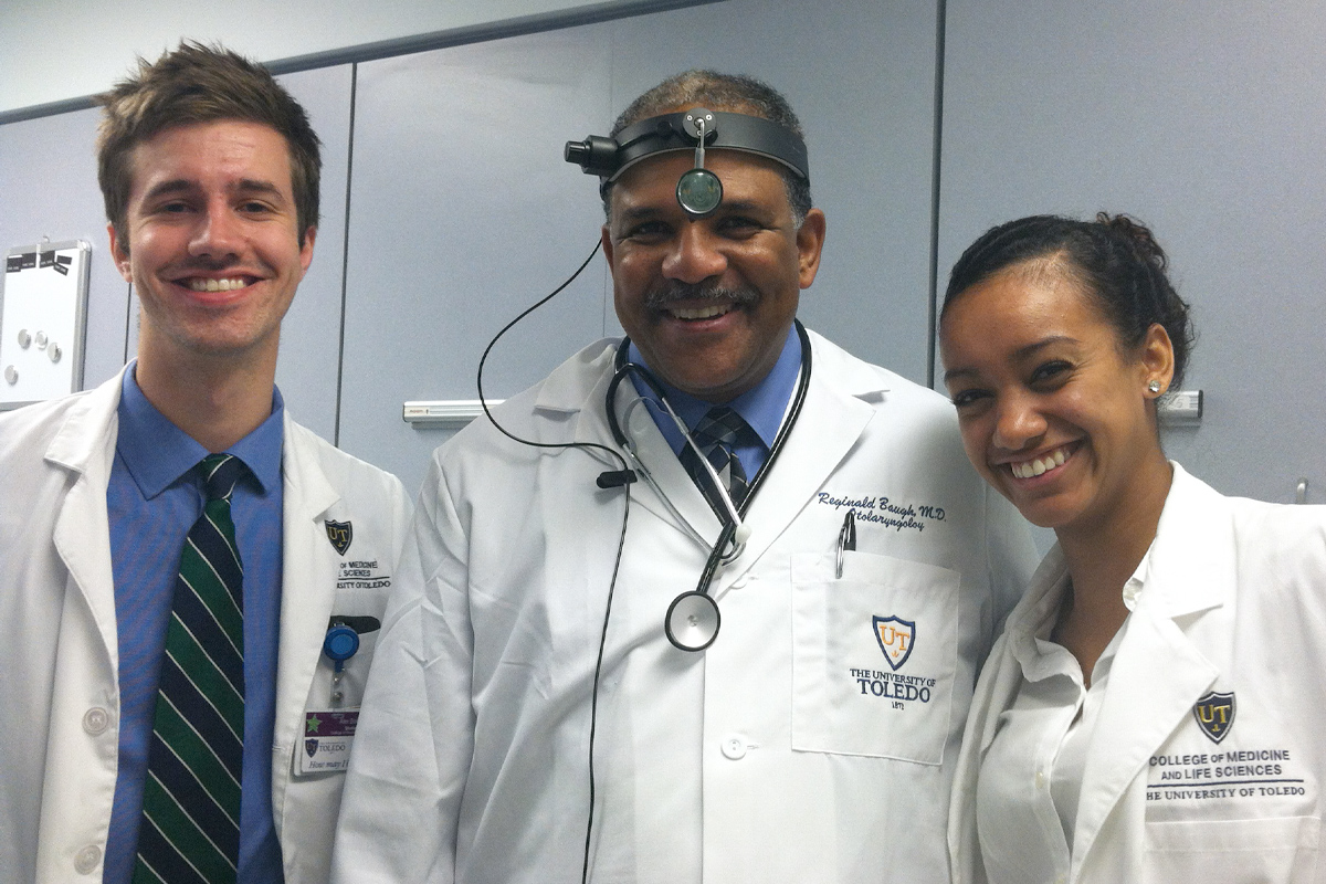 Dr. Baugh pictured with then-students Alex Blair and Alexis Vick during the Summer 2013