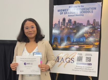 Photo of Rejina Shrestha at 2026 3MT Kansas City competition