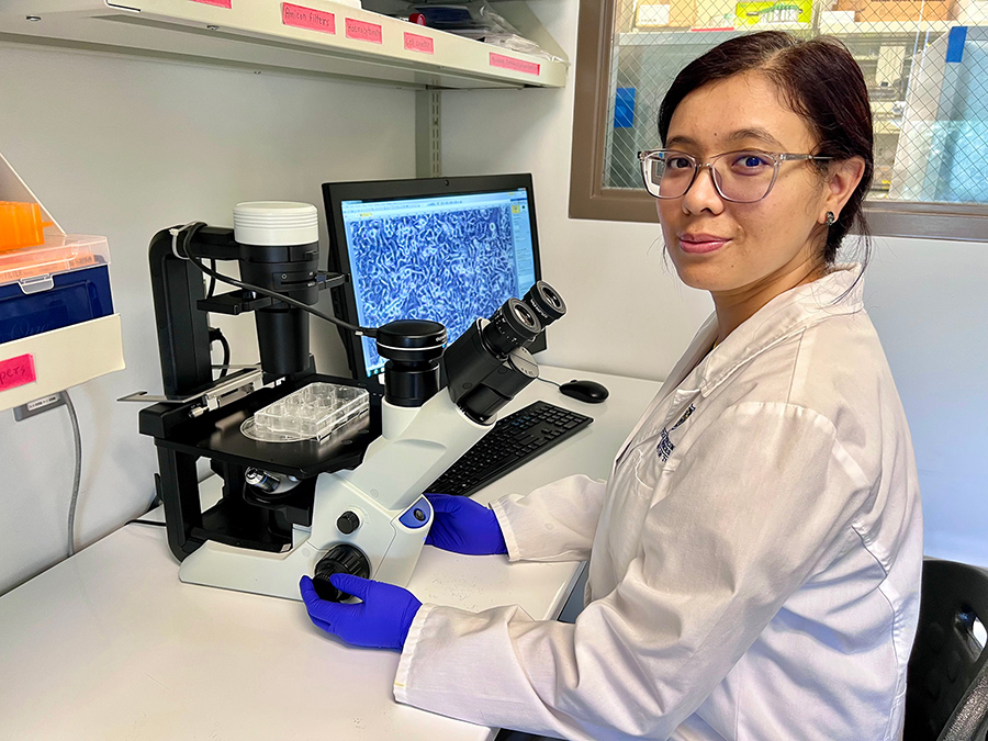 Upasana pictured in the lab
