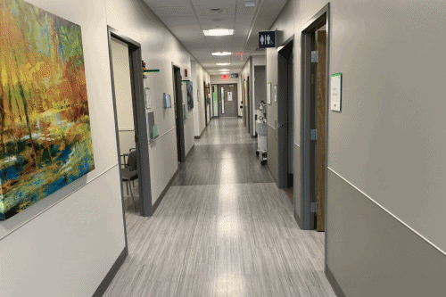 Neuroscience Clinic Space Hallway