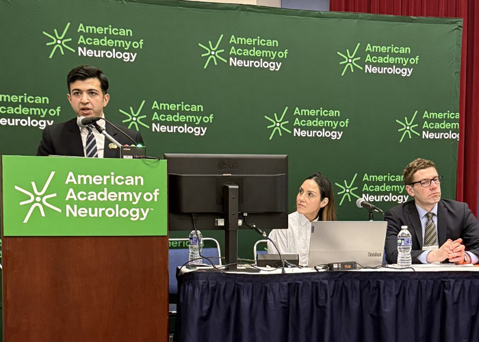Dr. Owais presenting at the 2026 AAN Conference 