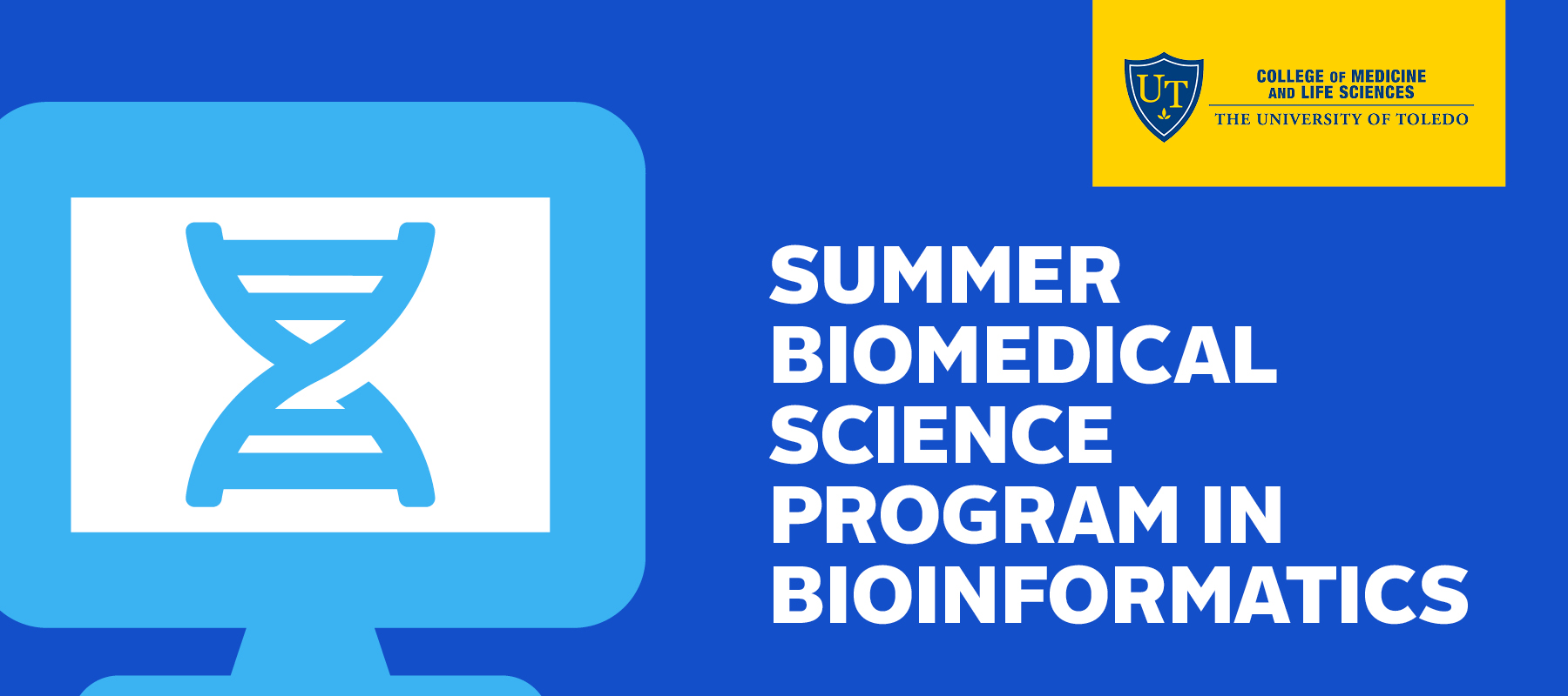 Artwork for the Summer Biomedical Science Program in Bioinformatics.