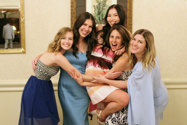 Dana, Camille, Jessica, Hailey, and Haley B. at 2024 graduation