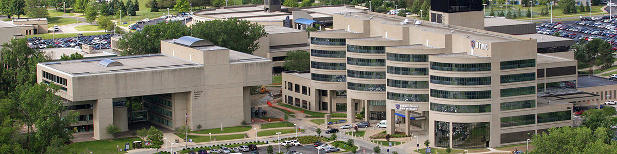 Aerial photo of UTMC and Health Science Campus