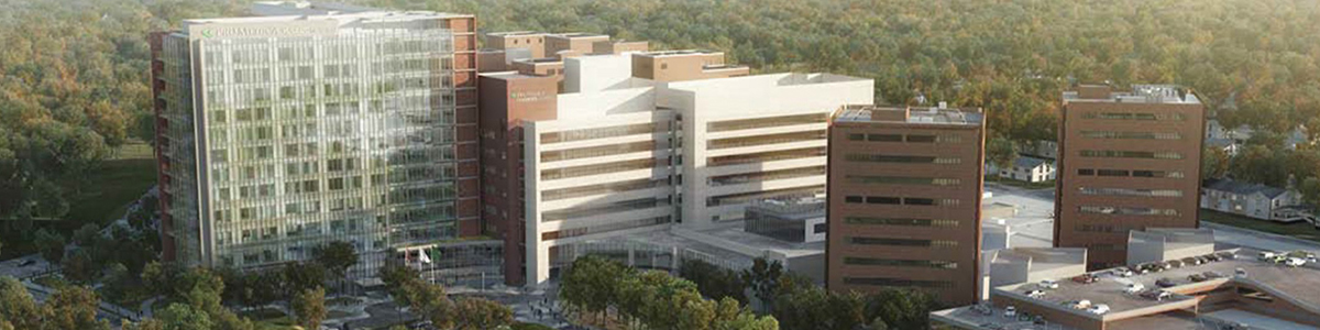 Aerial photo of the Toledo Hospital campus