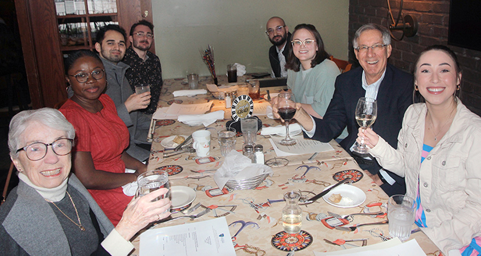 Residents at dinner