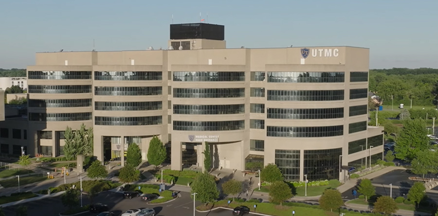 Aerial photo of UTMC and the Health Science Campus.