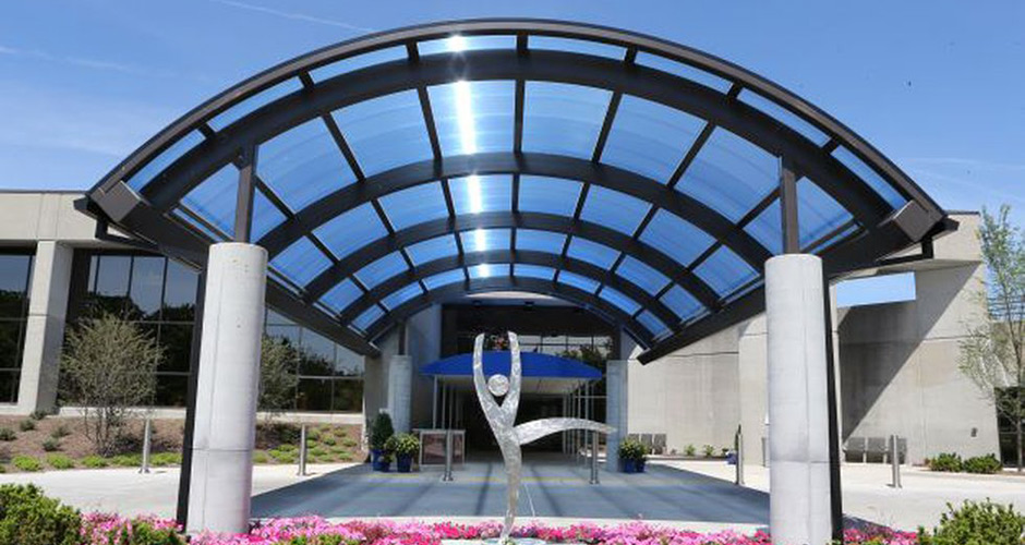 A photo of the cancer center