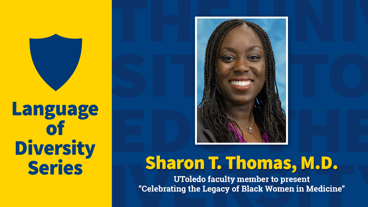 Celebrating the Legacy of Black Women in Medicine artwork with headshot of Dr. Thomas