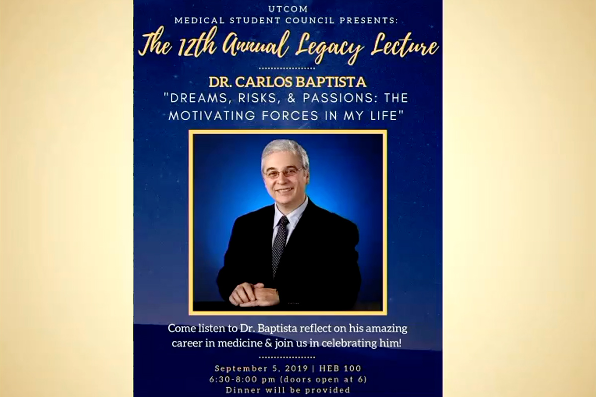 Legacy Lecture 2019 with Dr. Baptista artwork