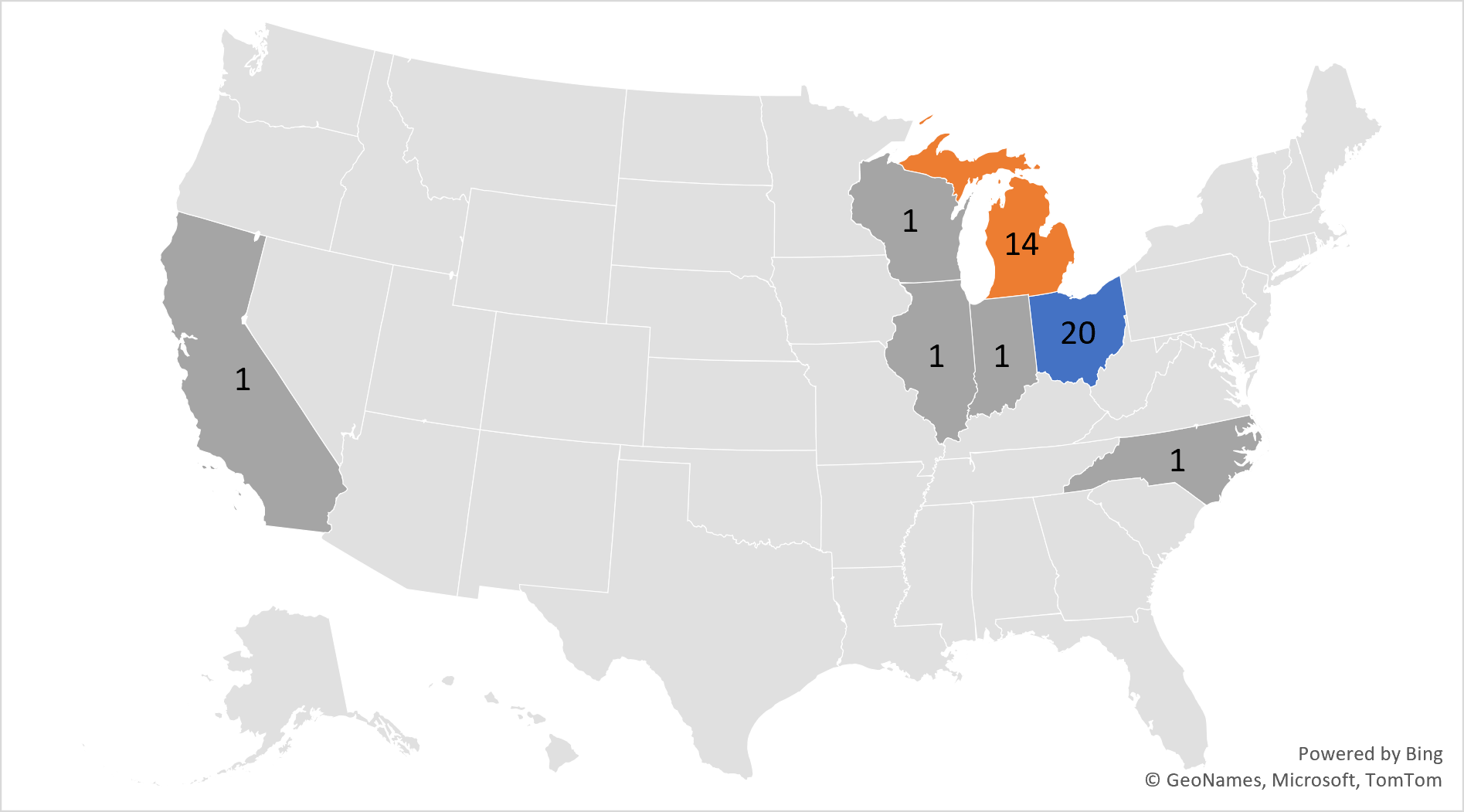 States represented