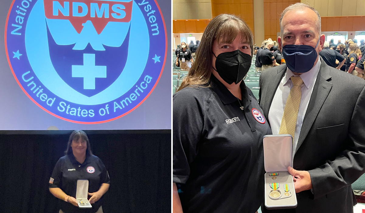Dr. Alisa Roberts, assistant professor in the Department of Emergency Medicine and associate director of the Emergency Medicine Residency Program, received the COVID-19 Pandemic Civilian Service Medal.