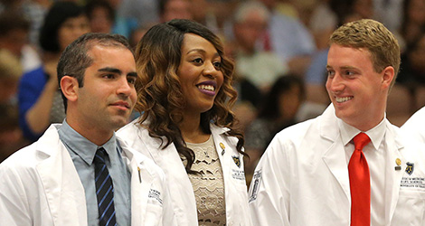 Students at White Coat Ceremony